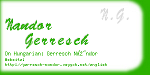 nandor gerresch business card